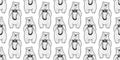 Bear seamless pattern vector Polar Bear camera photography cartoon isolated wallpaper background Royalty Free Stock Photo