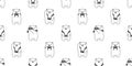 Bear seamless pattern vector polar bear camera scarf isolated repeat wallpaper tile background cartoon doodle illustration white d Royalty Free Stock Photo