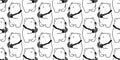 Bear seamless pattern vector polar bear isolated camera photographer wallpaper background illustration cartoon