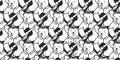 Bear seamless pattern vector polar bear isolated guitar summer tropical music background wallpaper cartoon doodle