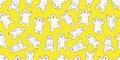 Bear seamless pattern vector polar bear isolated teddy dance wallpaper background Royalty Free Stock Photo