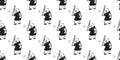 Bear seamless Polar Bear vector pattern baseball wallpaper background isolated Royalty Free Stock Photo