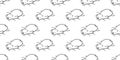 Bear seamless Polar bear vector pattern sleepy isolated wallpaper background