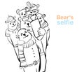 Bear selfie. many bears do self photo.