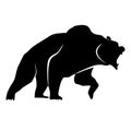 Bear silhouette logo on transparent background