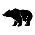 Bear silhouette on a transparent background Royalty Free Stock Photo