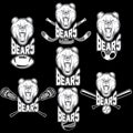 bear sports labels Royalty Free Stock Photo