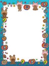 Bear sugar candy frame template