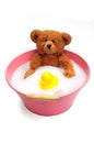 Bear taking a bath Royalty Free Stock Photo