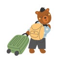 Bear Tourist With Suitcase