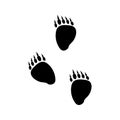 Bear tracks print trail hunter black silhouette