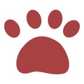 Bear trail icon, cartoon style