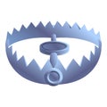 Bear trap icon, cartoon style Royalty Free Stock Photo