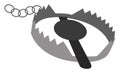 Bear trap, illustration, vector Royalty Free Stock Photo