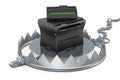 Bear Trap with multifunction printer MFP, 3D rendering