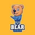 Bear Urban Creative Cartoon Mascot Logo