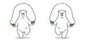 Bear Vector icon Polar bear cartoon skipping rope character illustration doodle