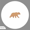 Bear vector icon sign symbol Royalty Free Stock Photo