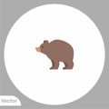 Bear vector icon sign symbol Royalty Free Stock Photo