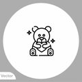 Bear vector icon sign symbol Royalty Free Stock Photo