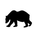 Bear vector illustration black silhouette