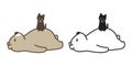 Bear vector polar bear cat icon logo character cartoon illustration sleeping Royalty Free Stock Photo