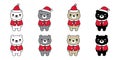 Bear vector polar bear chriatmas santa claus hat icon cartoon character logo teddy symbol doodle animal illustration isolated desi