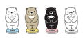 Bear vector polar bear icon character cartoon logo weighing Scales illustration teddy doodle