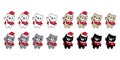 Bear vector polar bear chriatmas santa claus hat icon cartoon character logo doodle teddy symbol animal illustration isolated desi