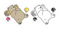 Bear vector Polar Bear mushroom sleeping character cartoon illustration icon logo doodle Royalty Free Stock Photo