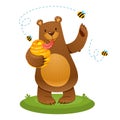 The bear is very fond of honey