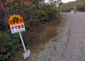 Bear warning sign on the island of Hokkaido