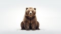 bear on white background illutration by generative ai