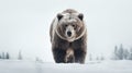 bear on white background illutration by generative ai