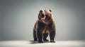 bear on white background illutration by generative ai