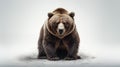 bear on white background illutration by generative ai