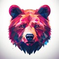 Bear On White Background Logo. Generative AI