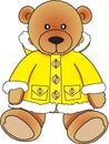 Bear in yellow fur coat