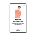 beard bathroom vector