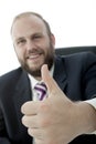 Beard business man unsuspecting white background