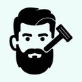 Beard Grooming Essentials Vector Illustration. Royalty Free Stock Photo