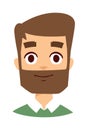 Beard man vector illustration.