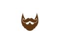 Beard and mustache of an elegant gentleman for logo design illustration