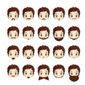 Beard and mustache icons set Royalty Free Stock Photo