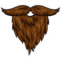 Beard and Mustache Set Vector Illustration Royalty Free Stock Photo