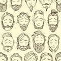 Beard styles pattern Royalty Free Stock Photo