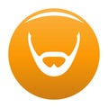 Beard and whiskers icon orange