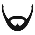 Beard and whiskers icon, simple style.