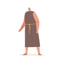 Bearded Ancient Israelite Man Depicted With Traditional Clothing And Sandals. Male Character of the Past Ages