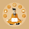 Time Management Hipster meditation